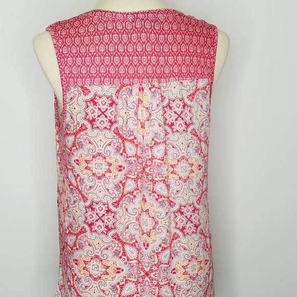 Ink+Ivy Sleeveless Pink Paisley Top Size M - Picture 4 of 8